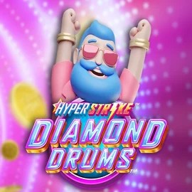 Hyper Strike Diamond Drums slot logo by Gameburger Studios at Lolo Casino